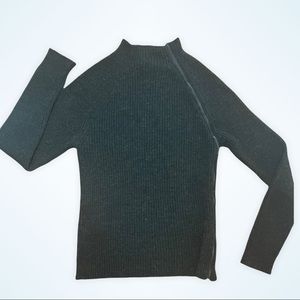 Zara wool full side zip sweater size large